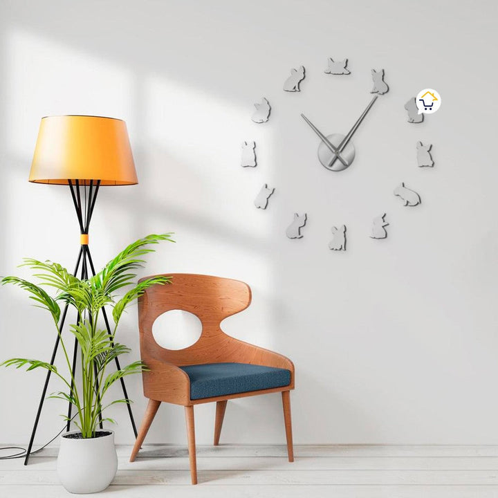 Reloj Pared 3D Decorativo Perros Acrílico Moderno JK167