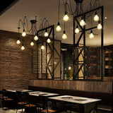 Araña de techo industrial moderna y elegante, lámpara colgante con 3/5/6/8 cabezales ajustables, estilo clásico antiguo, iluminación DIY