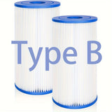 2pcs Filtro de Piscina Tipo B de Repuesto para Bomba Intex 2500 GPH - Ajuste Perfecto para Piscinas Sobre Terreno, Material PC Duradero