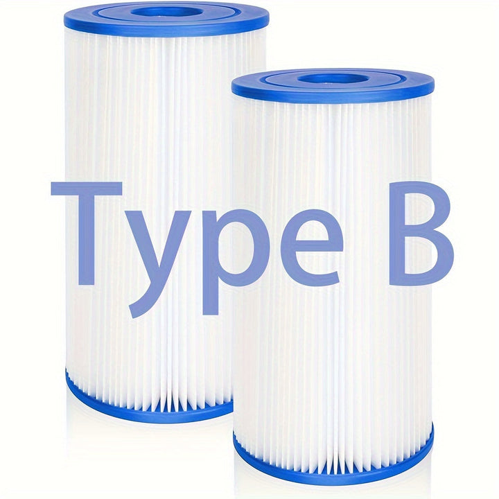 2pcs Filtro de Piscina Tipo B de Repuesto para Bomba Intex 2500 GPH - Ajuste Perfecto para Piscinas Sobre Terreno, Material PC Duradero