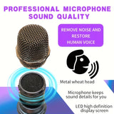 Micrófono inalámbrico YAMNWEO, micrófono inalámbrico UHF recargable con receptor, 160 pies, negro