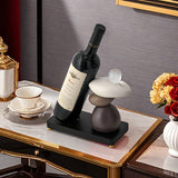 Rack de Vino de Resina Moderno | Diseño Apilable con Acabado Elegante | Exhibición Artística para Mesa en Sala de Estar y Comedor | Pieza Decorativa Minimalista para el Hogar | Ideal para Aficionados al Vino