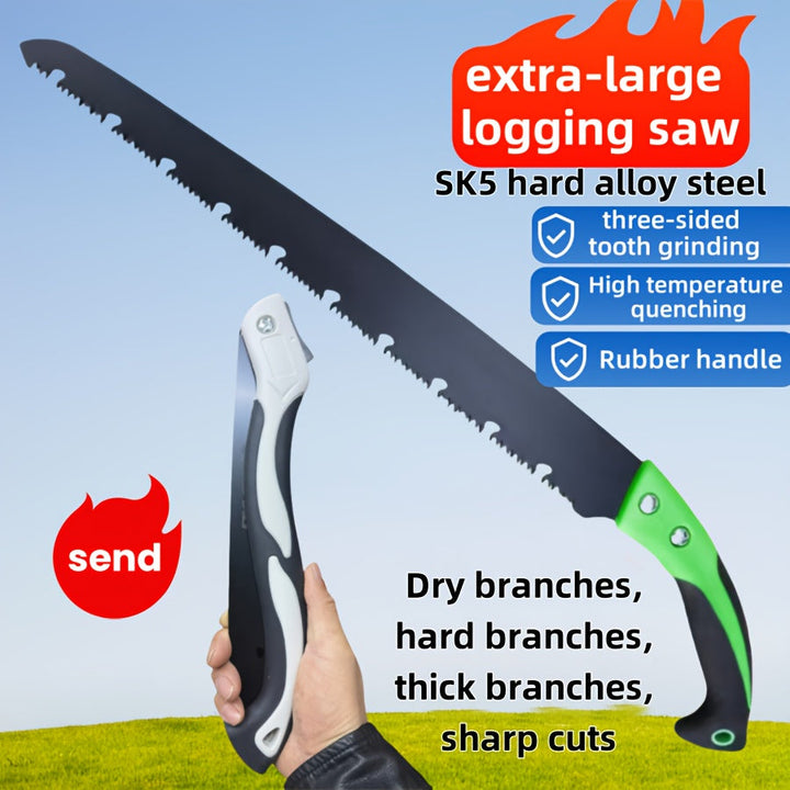 2 Piezas de Sierra de Podar Manual. Sierra Extra Grande para Jardín Exterior, Plegable con Mango Revestido en Goma para un Agarre Cómodo, Ideal para Cortar Ramas Rápidamente, Perfecta para Hombres y Uso Doméstico en la Jardinería. Oferta: Compra Uno y Ll