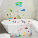 6 Piezas, Pegatinas Para Bañera Con Diseño De Animales Del Océano, Impermeables, Esmeriladas, Autoadhesivas, Extraíbles, Para Pared De Bañera, Pegatinas Decorativas Para Inodoro De Baño, Decoración De Baño