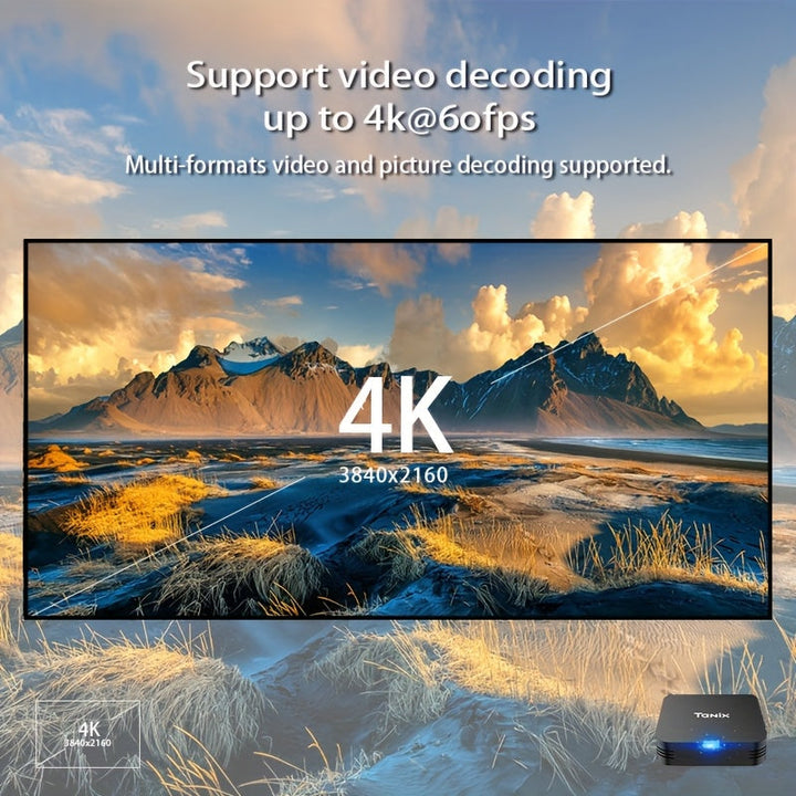 TANIX Technology Store, exclusiva caja de TV inteligente mini, carga completa H313, chip de núcleo cuádruple, sistema operativo Android, transmisión HD con soporte de 60 FPS por segundo, compatible con 99,99% de televisores, admite USB, WIFI y proyección