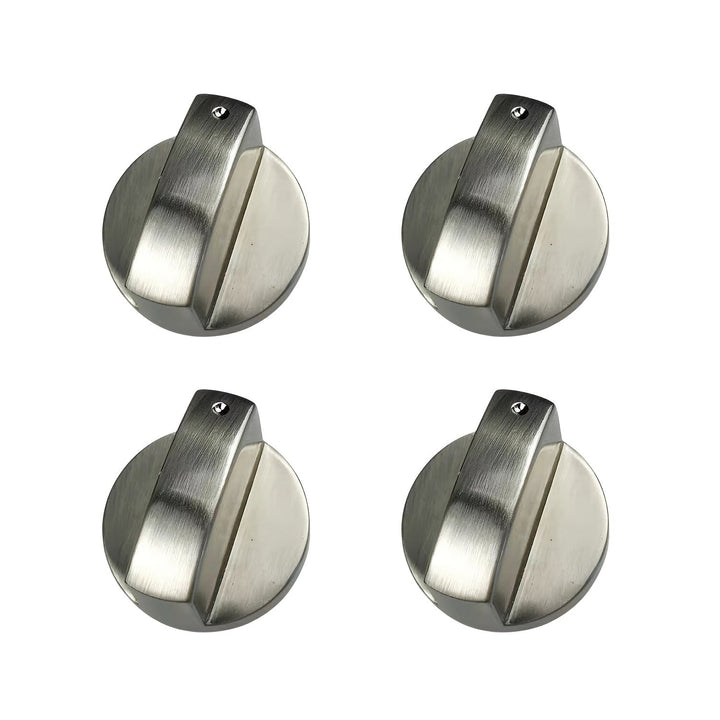 Tiradores de control de estufa de gas metálicos - Acabado cromado elegante, construcción metálica duradera, perfectos para ventiladores de cocina, fogones y estufas de gas LPG, instalación fácil, distribución de calor eficiente, tirador de estufa.