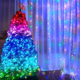 Luzes de hadas USB de 8 modos, incluyendo control remoto, luz blanca cálida y acogedora, y luz blanca pura brillante. Perfectas para celebraciones de vacaciones, bodas soñadoras, iluminación de hogar y escenario. No incluye cortinas.