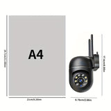 OURLIFE Cámara de Seguridad Exterior con Detección de Humanos/Mascotas, 1080P HD WiFi, Pan-Tilt, Audio Bidireccional, Alertas de Movimiento, Alimentación USB, Visión Nocturna, Inalámbrica IP, para Hogar/Negocio/Oficina, Monitoreo de Mascotas, Diseño de A