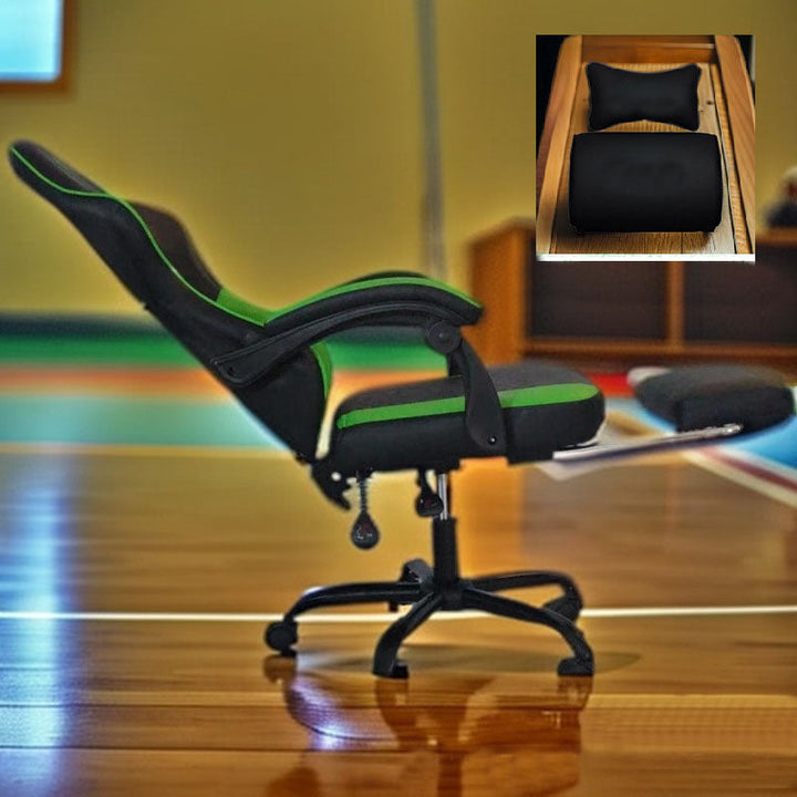 Un potente sillón gaming, silla de oficina orgullosa, silla para estudiantes y e-sports, ergonómica con altura ajustable y rotación