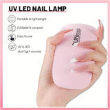 Secadora de uñas mini, lámpara LED para esmalte en gel, máquina de curado con 3 luces LED, herramienta de manicura, conexión micro USB