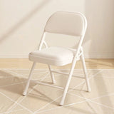 Butaca plegable de metal reforzada con acolchado de cuero, ideal para hogar, oficina y fiestas - 5 usos