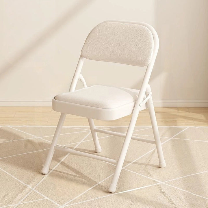 Butaca plegable de metal reforzada con acolchado de cuero, ideal para hogar, oficina y fiestas - 5 usos