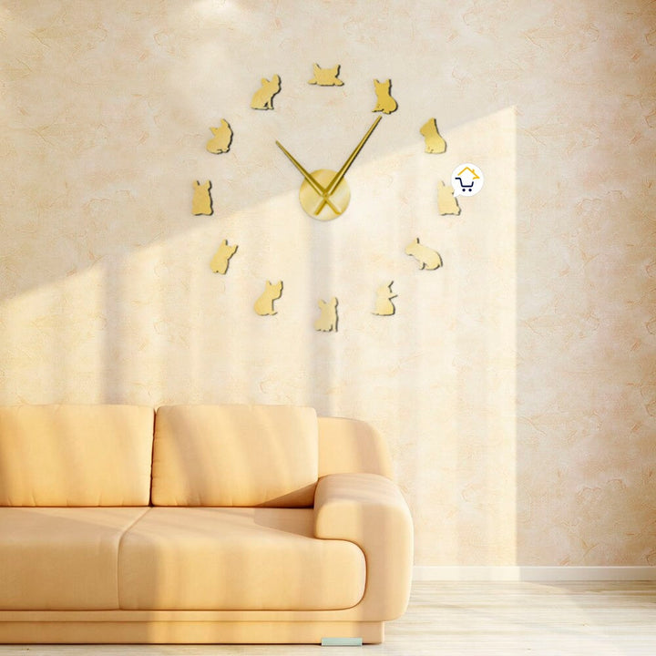 Reloj Pared 3D Decorativo Perros Acrílico Moderno JK167