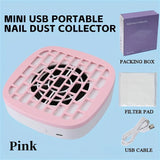 Colector de polvo de uñas, ventilador de vacío compacto para principiantes con fuerte succión, herramienta de pulido de uñas