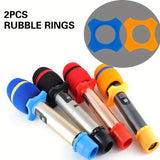 2pcs Anillos de Soporte para Micrófono XGeS - Antigolpes, Antideslizantes y Diseño Duradero para Micrófonos de KTV - Azul/Amarillo, XGeS
