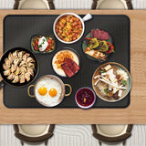 Amduine, alfombrilla antideslizante y resistente al calor y al fuego para freidor de aire, freidor profundo, horno y encimera. Protección duradera para la cocina con diseño de llama azul y roja, alfombrilla resistente al calor.