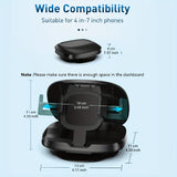 Soporte de coche con ventosa giratoria de 360° para teléfonos, Soporte de navegación para tablero con mecanismo de bloqueo