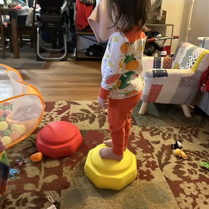 Tablero de Equilibrio Puente que se Puede Convertir en Pequeños Taburetes Decoración para el Hogar Infantil Piedras de Paso del Río para Niños Juguetes Regalos de Navidad y Halloween