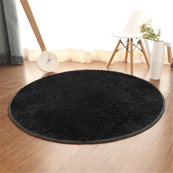 Alfombra Redonda de Peluche - Suave, Lavable a Máquina, Alfombra Esponjosa para Decoración de Dormitorio y Sala de Estar