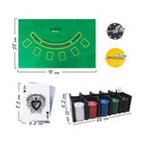 Set Póker Juego De Cartas Naipes 200 Fichas Tapete HD4154