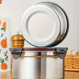 Juego de 3 Recipientes Herméticos para Alimentos de Acero Inoxidable con Tapas, Contenedores Reutilizables Antifugas para Ensaladas y Snacks, Boles Airtight, Esenciales de Cocina