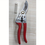 Tenazas de Poda Profesionales para Jardín - Cuchillas Afiladas de Acero al Carbono, Mangos Rojos Ergonómicos y Mecanismo con Resorte para un Recorte Suave - Tijeras Manuales de Alta Resistencia para Árboles Frutales, Arbustos, Setos, Rosas, Herramienta M