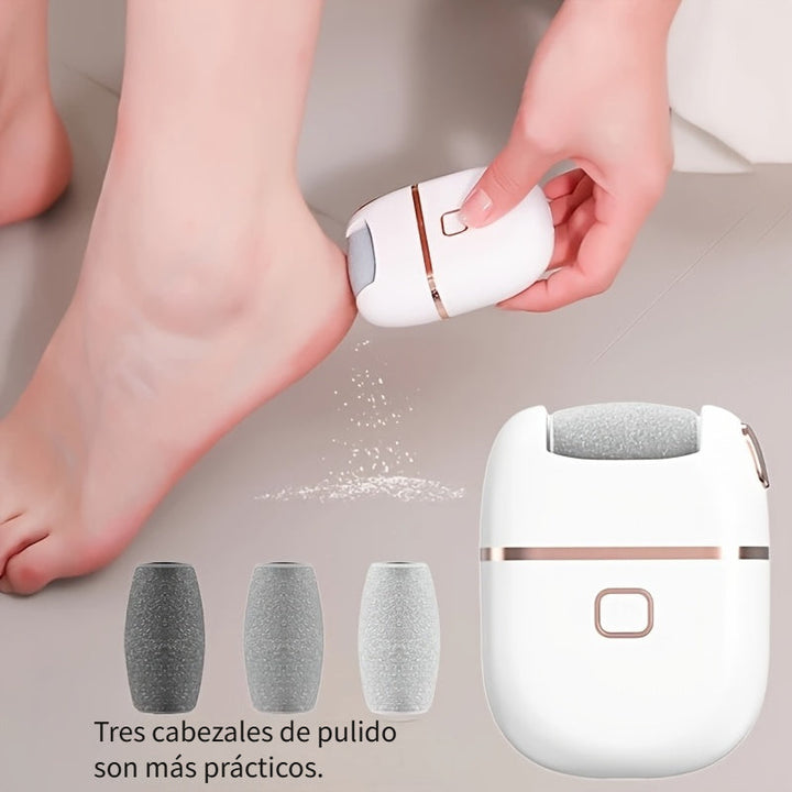 Modelo de carga USB, limpiador de pies con 6 cabezas de repuesto, tres molinillos, ajustes de velocidad de 2, rápida eliminación de cera vieja, un gran regalo para familiares y amigos.