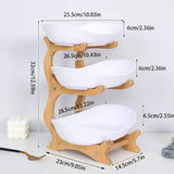 Estantería de Frutas de 2/3 Niveles con Plato de Almacenamiento para Snacks, Estante Decorativo - Juego de Cuencos de Frutas de Plástico Duradero para Cocina y Restaurante - Bandeja de Servicio Multinivel para Frutas, Snacks y Postres - Regalo de Navidad