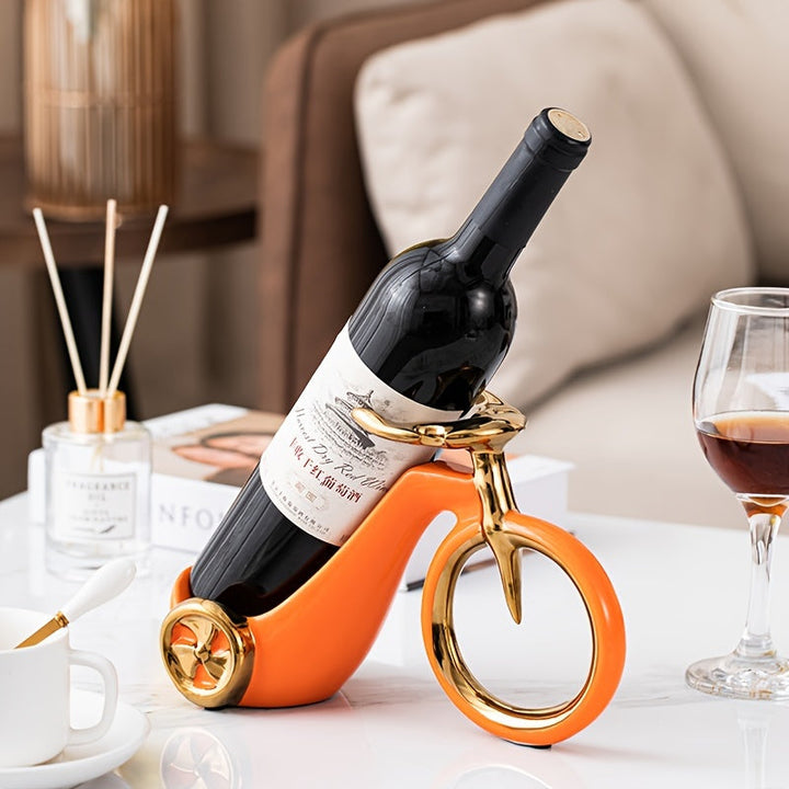 Estante de Vino con Forma de Bicicleta Vintage - Decoración Elegante para el Hogar y Exhibición de Almacenamiento para Cocina y Bar