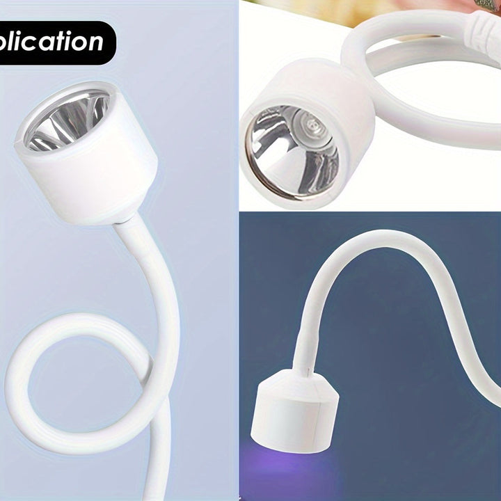 2pcs Lámpara Secadora de Uñas USB - Luz Rápida para Uñas con Alimentación por USB, Diseño Compacto y Portátil para Hogar, Salón o Pedicura - Sin Pilas Necesarias, Lámpara Blanca para Gel, Tecnología sin LED, Cuerpo Ligero de Plástico Duradero, Ideal para