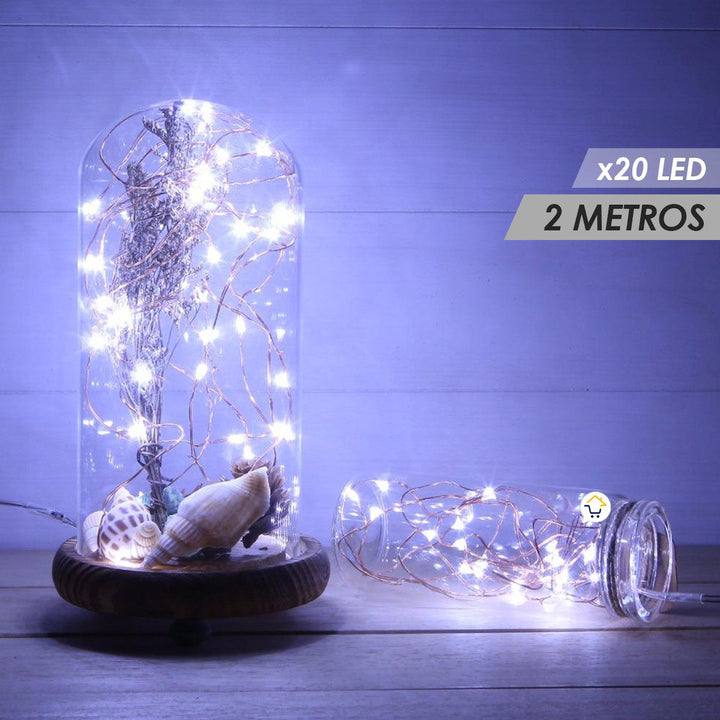 Luces Micro Led Decoración Luz Navidad Función Con Pila AE036