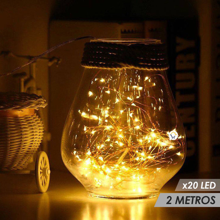 Luces Micro Led Decoración Luz Navidad Función Con Pila AE036