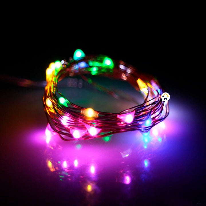 Luces Micro Led Decoración Luz Navidad Función Con Pila AE036
