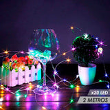 Luces Micro Led Decoración Luz Navidad Función Con Pila AE036