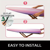 1 cubierta de tabla de planchar de acero pesado con relleno resistente a la quema de tamaño completo, bordes elásticos y lavable en máquina - Se ajusta a tablas estándar, duradera y fácil de limpiar, protector de tabla de planchar, cuidado de textiles pa