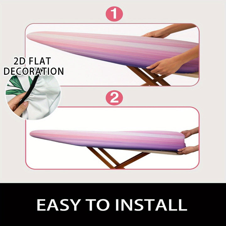 1 cubierta de tabla de planchar de acero pesado con relleno resistente a la quema de tamaño completo, bordes elásticos y lavable en máquina - Se ajusta a tablas estándar, duradera y fácil de limpiar, protector de tabla de planchar, cuidado de textiles pa
