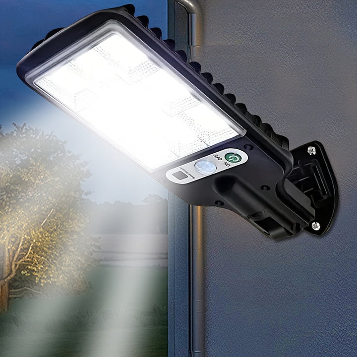 1 pieza de lámpara de pared LED con energía solar, difusor de luz transparente, sensor de movimiento IP44, ideal para iluminación de vallas exteriores, jardines y patios, lámpara de pared solar