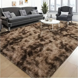 1pc Alfombra de Área Rectangular de Peluche - Suave y Esponjosa 100% Poliéster, Antideslizante Lavable a Mano Gris Claro Diseño Neutro para Sala de Estar, Dormitorio, Oficina - Decoración Duradera Fácil de Limpiar para el Hogar, Decoración de Suelos de O