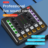 Kit Completo de Podcast con Tarjeta de Sonido V8 y Micrófono de Condensador - Jack de Audio Alimentado por USB para Grabación, Streaming, Juegos | Compatible con Computadoras, Smartphones | Incluye Tarjeta de Sonido en Vivo, Auriculares, Cables y Accesor