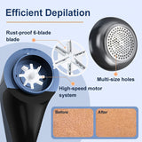 Eliminador de vello de ropa lavable recargable, eliminador de vello de suéter, eliminador de vello de suéter portátil eléctrico, afeitadora de bolas adecuada para ropa y muebles, azul