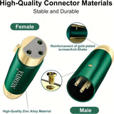 Conector XLR, 20 piezas, enchufe XLR macho y hembra de 3 pines con contactos bañados en oro, kit de reemplazo DMX con 10 conectores macho y 10 hembras, mejor vendido, regalo para graduación, día del padre o cumpleaños
