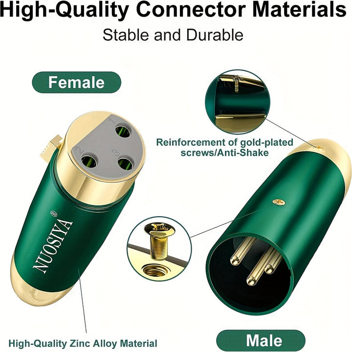 Conector XLR, 20 piezas, enchufe XLR macho y hembra de 3 pines con contactos bañados en oro, kit de reemplazo DMX con 10 conectores macho y 10 hembras, mejor vendido, regalo para graduación, día del padre o cumpleaños