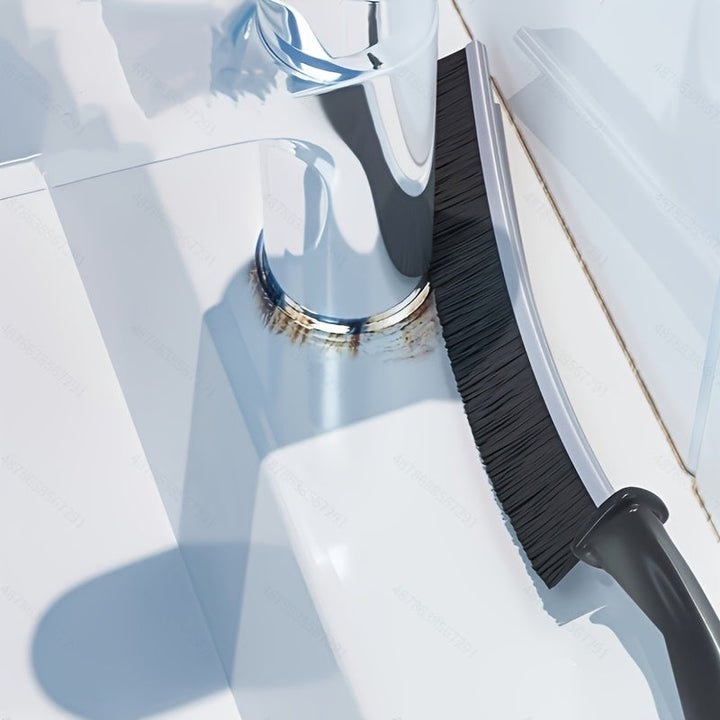 Cepillo para limpiar la ducha, cepillo de mango largo para baños, cocinas, inodoros y exteriores, con cerdas duras para una limpieza efectiva, herramienta manual no eléctrica