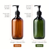 Juego de 4 dispensadores de jabón de 500 ml, botellas para loción, dispensador de jabón para baño, botellas vacías rellenables para champú, gel de ducha y acondicionador, accesorios para baño