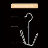 [Gancho de Acero Inoxidable Duradero] Gancho para Zapatos de Acero Inoxidable Duradero y Ahorra Espacio - Colgador Metálico Multifuncional para Organización de Armario y Fácil Montaje - Accesorio de Almacenamiento para el Hogar y Lavandería a Prueba de Ó