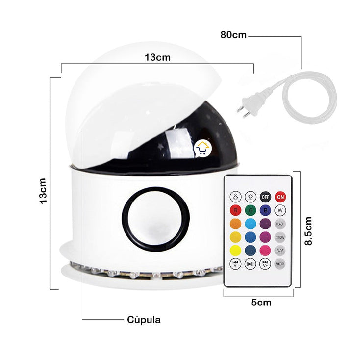 Proyector Estrellas Luna Parlante Bluetooth Control ASF045