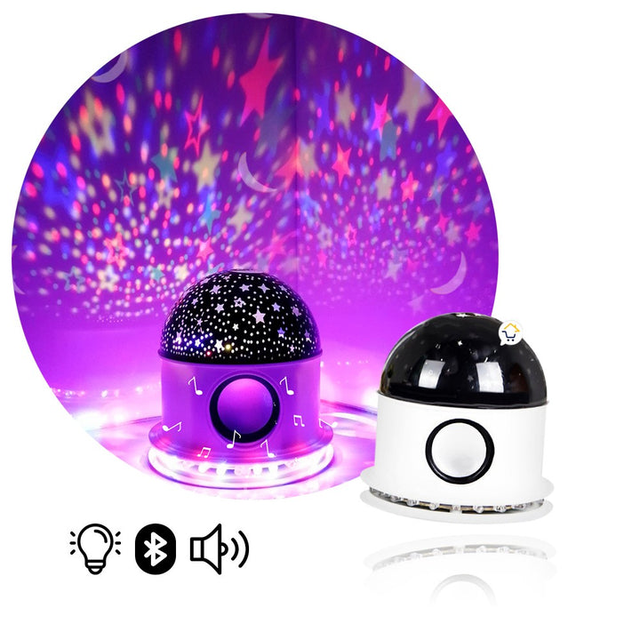 Proyector Estrellas Luna Parlante Bluetooth Control ASF045