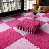 12 piezas de juego de alfombrillas de espuma EVA entrelazadas, alfombra de rompecabezas antideslizante, baldosas de alfombra cuadradas lavables de poliéster suave, 29,97x29,97 cm, para sala de estar, dormitorio, uso en interiores