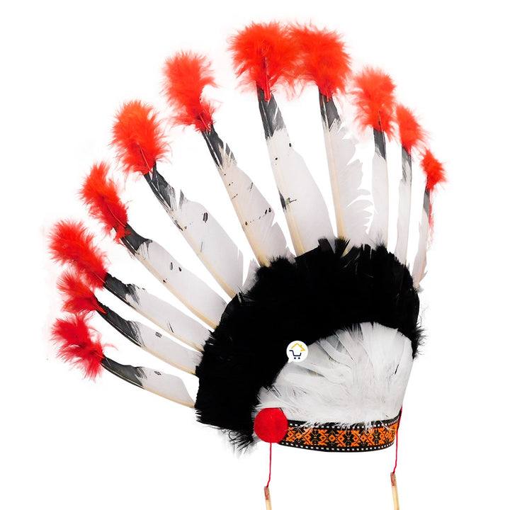 Penacho Indio Jefe Plumas Diadema India Disfraz Halloween C2010