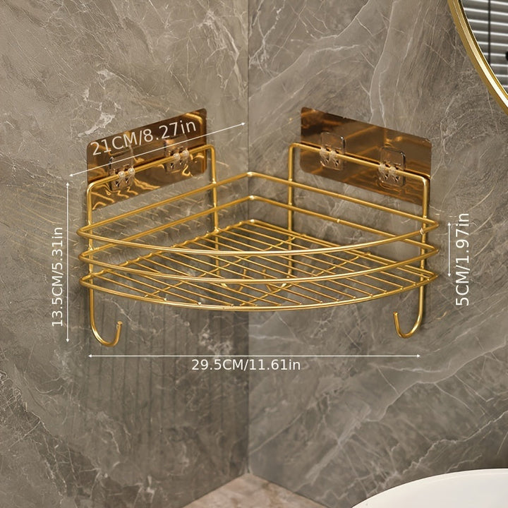 Estante de esquina para el baño, amplio para guardar cosméticos, productos de cuidado de la piel y cepillos de dientes